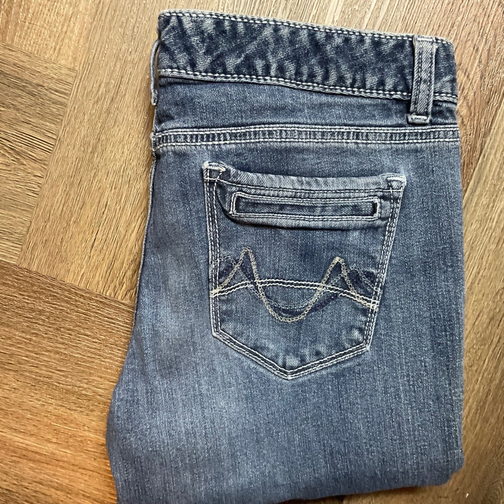 Mossimo Supply Co Mid Rise Straight Leg Jeans Womens‎ 11 Blue Denim Preppy Y2K - Picture 3 of 8